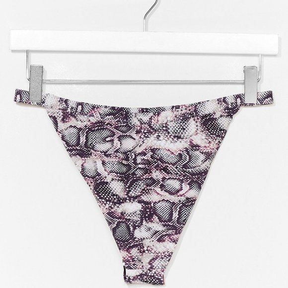 Nasty Gal Mauve Snake Difference Triangle Bikini - Picture 4 of 4